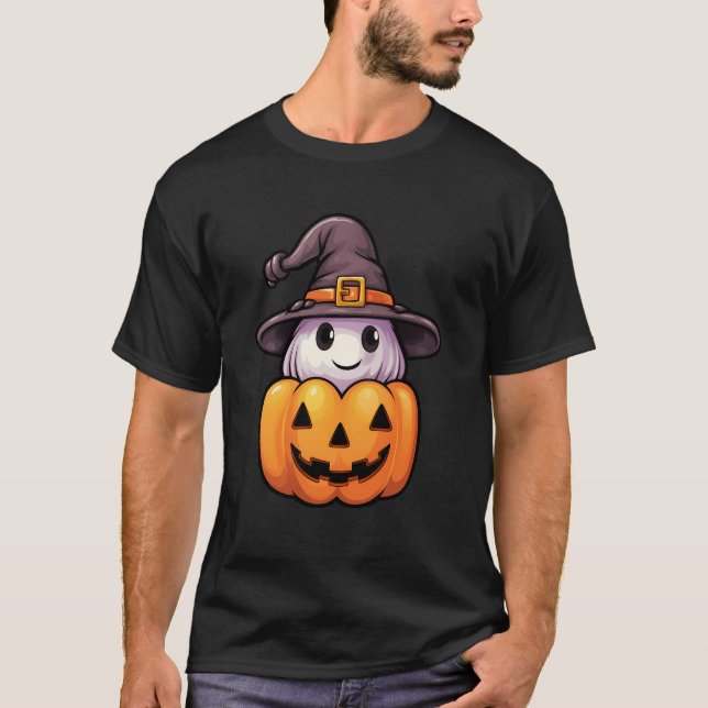 Camiseta Sinfonia Espectral - Wraith Pumpkin E Witchâ€™S W (Frente)