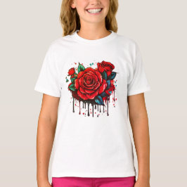 Camiseta Sinfonia Floral: Design de Impressão de Flor de Ág