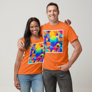 Camiseta Sinfonia Geométrica de Cores