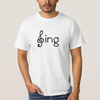 Camiseta Sing Limpar Notas de Sing de Imagem do Word