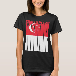 Camiseta Singapura Bandeira Antiga de Singapura Férias