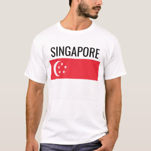 Camiseta Singapura // Bandeira Nacional do País Mundial
