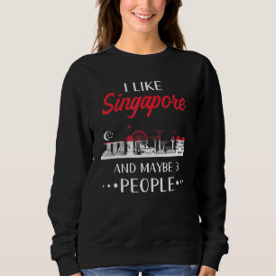 Camiseta Singapura Design I Gosta De Cingapura E Talvez 3 P
