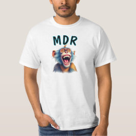 Camiseta Singe hilarant avec inscription MDR.