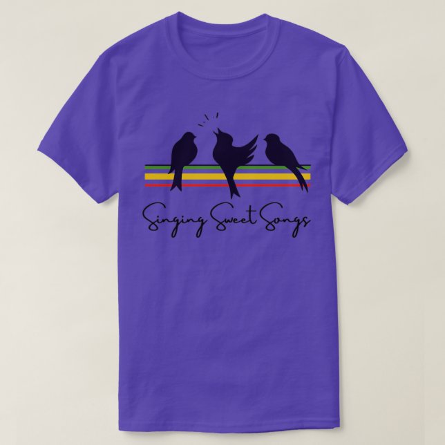 Camiseta Singing Sweet Songs Three Little birds (Frente do Design)