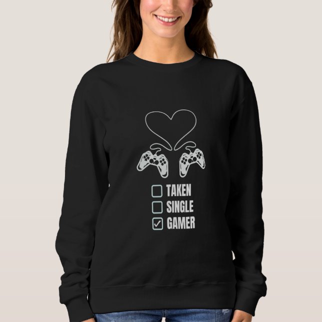Camiseta Single Taken Gamer Relationship  Valentine's Day f (Frente)