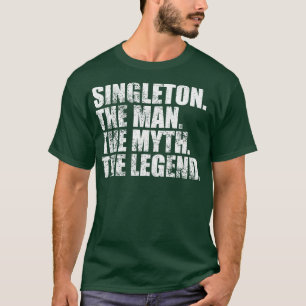 Camiseta SingletonSingleton Nome da família Singleton sobre