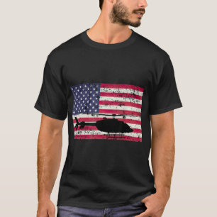 Camiseta Sino Patriótico Bell 407 helicóptero bandeira amer