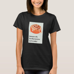 Camiseta Sinônimo Rolls Cinnamon Rolls Grammar Grammar Pun