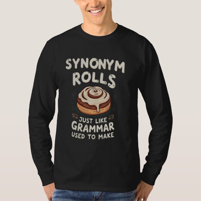 Camiseta Sinônimo Rolls u2013 Funny Grammar Teacher & Engli (Frente)