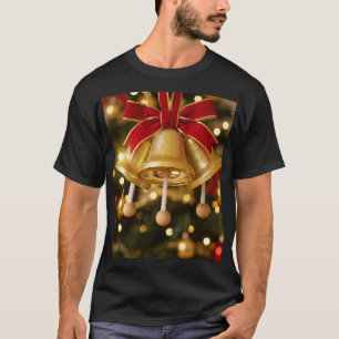 Camiseta Sinos de Natal Dourados