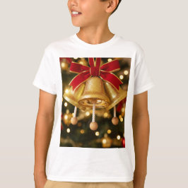 Camiseta Sinos de Natal Dourados