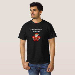Camiseta Sinos de trenó alto salvam vidas motocicletas Nata