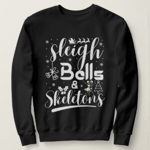 Camiseta Sinos de trenó & esqueletos dançando Natal engraça