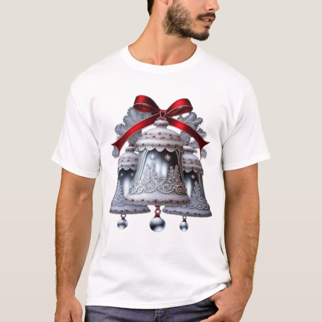 Camiseta Sinos prateados (Frente)