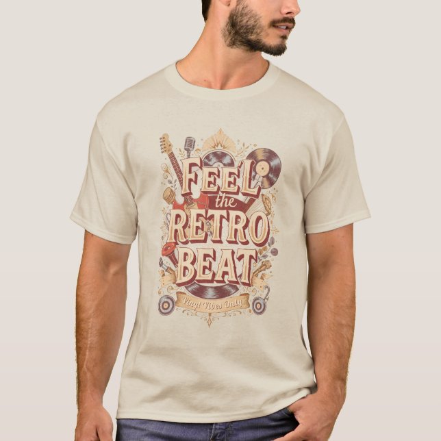 Camiseta Sinta a batida retrorreflectora - Vibes de Música  (Frente)