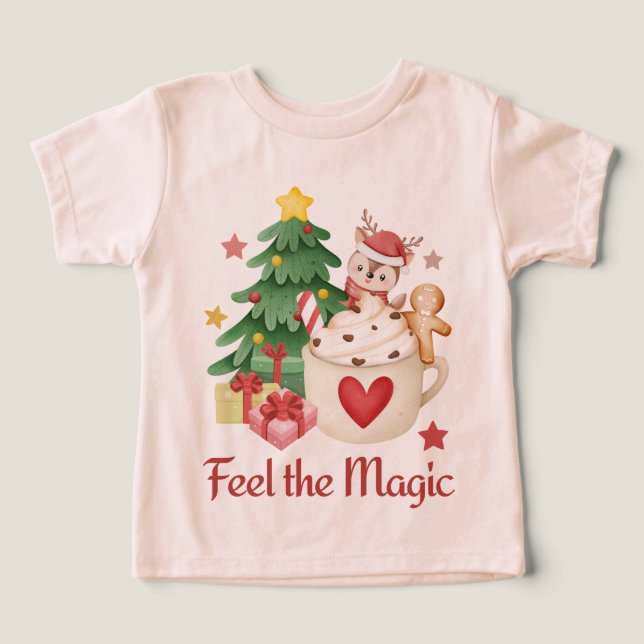 Camiseta Sinta o Natal Mágico (Design frontal)