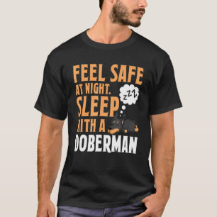 Camiseta Sinta-Se Seguro Ao Dormir À Noite Com Um Cachorro