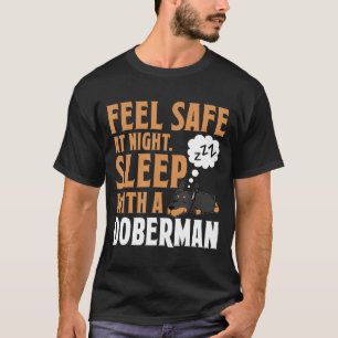 Camiseta Sinta-Se Seguro Ao Dormir À Noite Com Um Cachorro