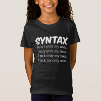 Sintaxe Engraçado Nose Picting
