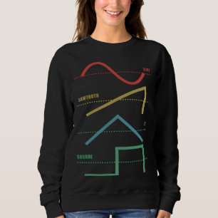 Camiseta Síntese de Onda de Techno de Sintetizador Analógic