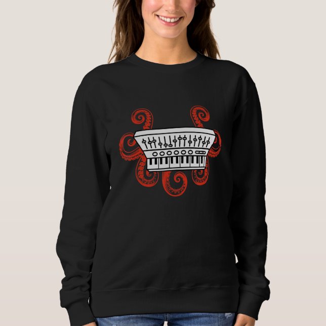 Camiseta Sintesizador Octopus Electronic Music Producer Wav (Frente)
