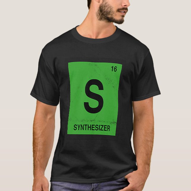 Camiseta Sintetizador ADSR DAW Sintetizador Elemento Periód (Frente)