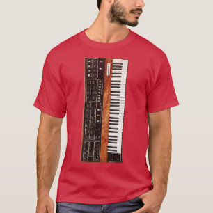 Camiseta Sintetizador de Teclado Vintage 70s
