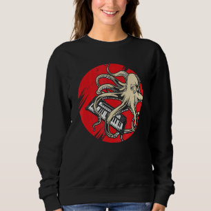 Camiseta Sintetizador do Japão Retro Octopus Analog Synthes