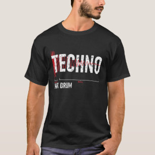 Camiseta Sintetizador do Tambor de Chuva do Techno