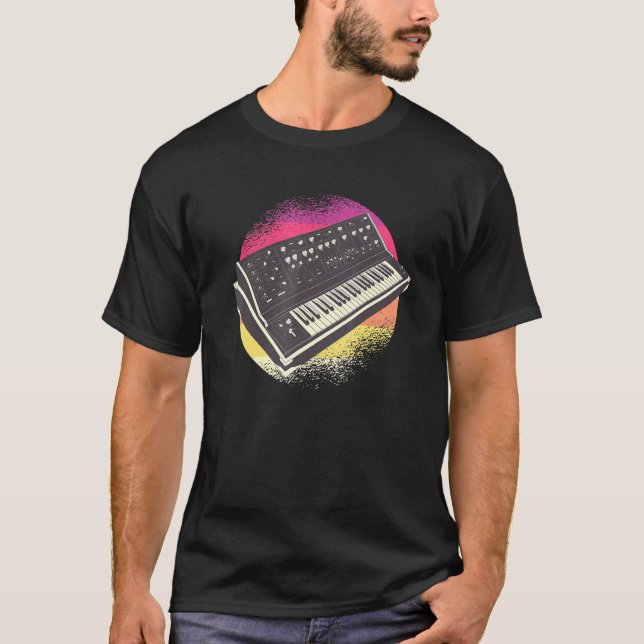 Camiseta Sintetizador do Techno Retro (Frente)
