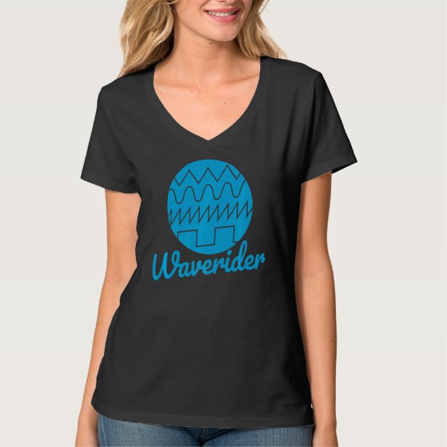Camiseta Sintetizador Waverider 80s Forma de onda sintética (Frente)