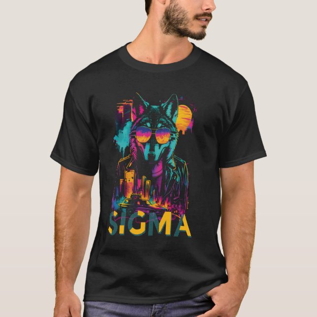 Camiseta Sinthwave Retro Gangster Sigma Mache Grindset L (Frente)