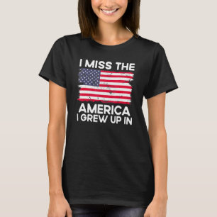 Camiseta Sinto Falta Da América Que Cresci Na Bandeira Amer