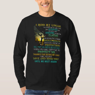 Camiseta Sinto Falta Do Meu Tio Amor E Sinto Sua Falta Até