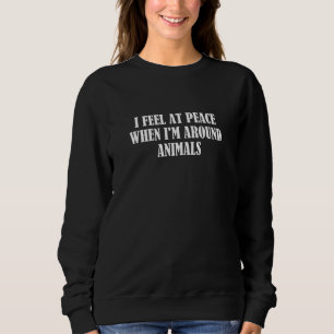 Camiseta Sinto-me em paz quando estou perto de animais