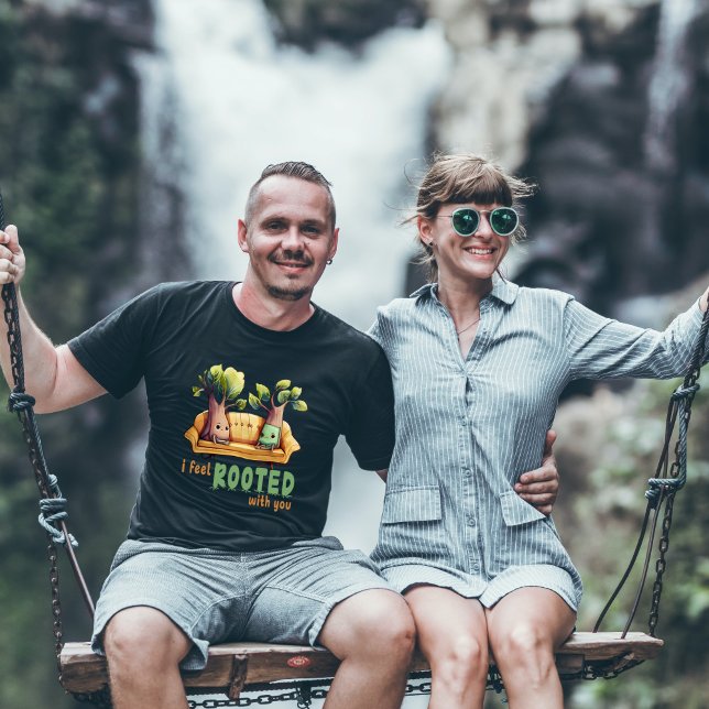 Camiseta Sinto-me enraizado em você, vegano fofo e engraçad (Criador carregado)