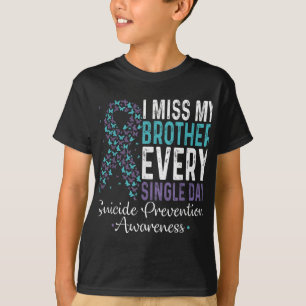 Camiseta Sinto Saudade do Meu Irmão Todos os Dias Prevenção
