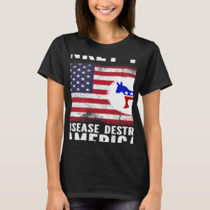 Camiseta Sintomas de Donkey Pox frente e verso