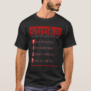 Camiseta Sintomas de Traço Agem FAST Primeiros Socorros Gif