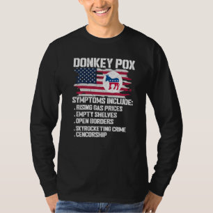 Camiseta Sintomas de Varíola de Jumento Republicano Conserv