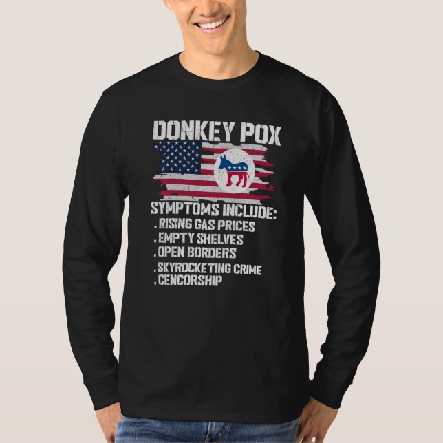 Camiseta Sintomas de Varíola de Jumento Republicano Conserv (Frente)