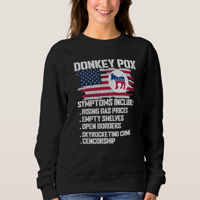 Camiseta Sintomas de Varíola de Jumento Republicano Conserv (Frente)