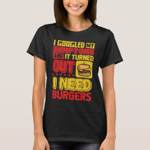 Camiseta Sintomas do hambúrguer de queijo grelhado Burger R