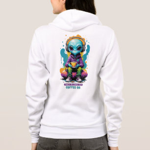 Camiseta Sintonizado em café desligado   Arte Alienígena