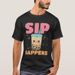 Camiseta Sip Acontece Boba Kawaii Anime Novelty Teen Girl G