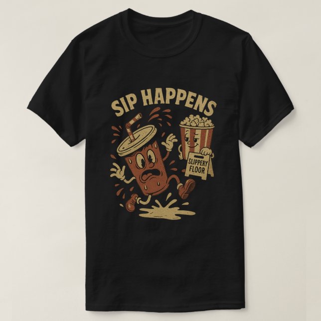 Camiseta SIP ACONTECE Vintage Cartoon (Frente do Design)