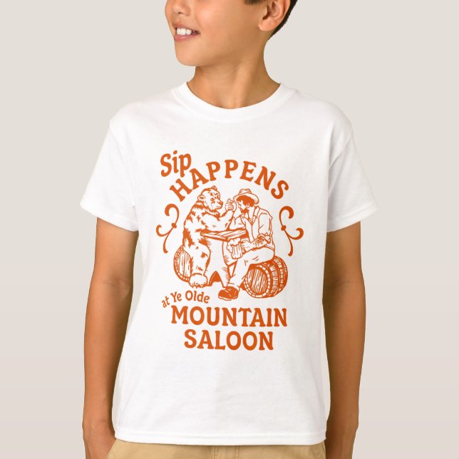 Camiseta Sip Acontece Ye Olde Mountain Saloon Apres Party S (Frente)
