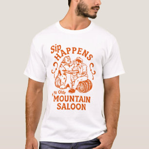 Camiseta Sip Acontece Ye Olde Mountain Saloon Apres Party S