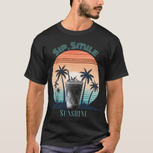 Camiseta Sip, Smile, Sunshine – Gráficos de Vibraç